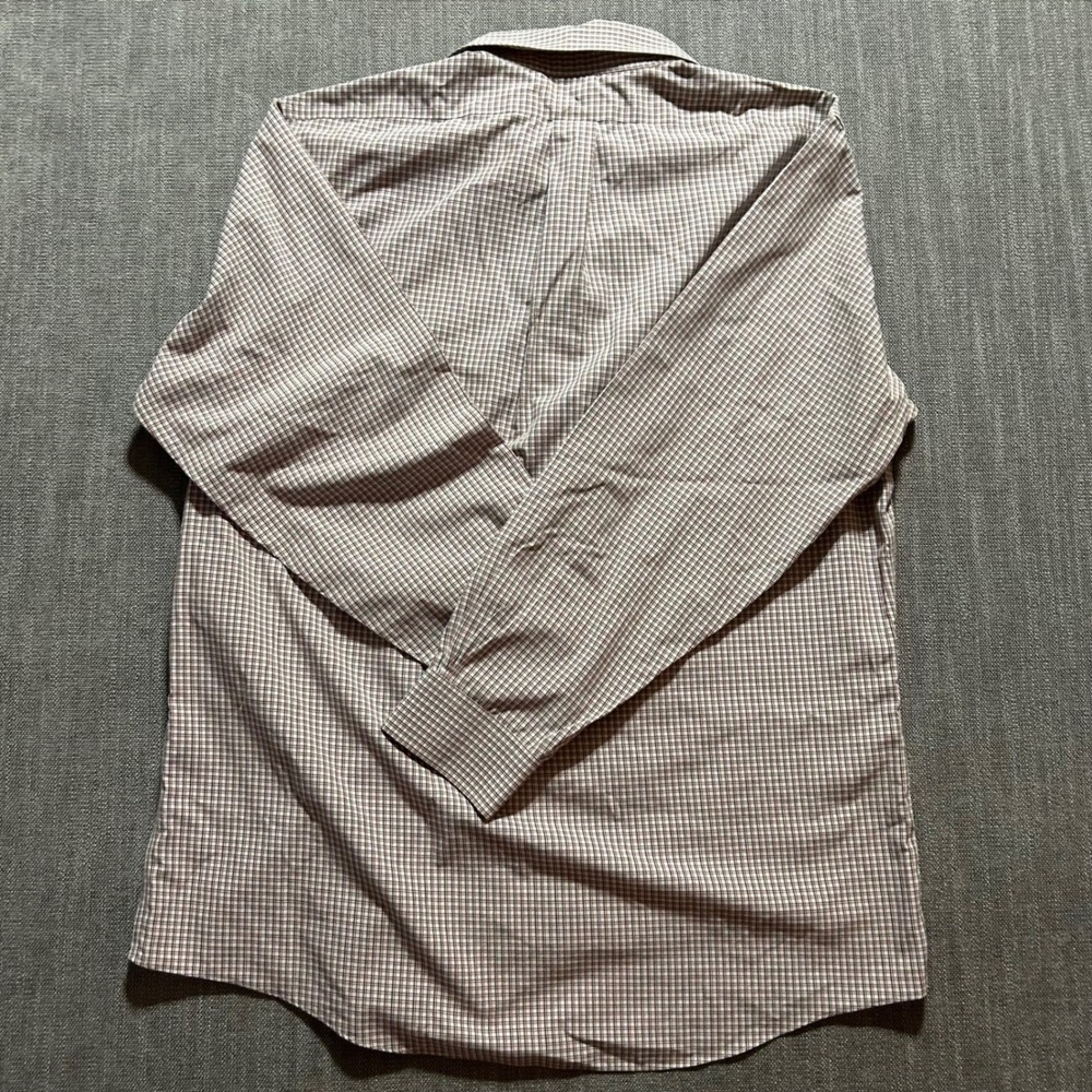 Brooks Brothers Button Down Mens 17-34 Brown Check Regent Supima Cotton Non-Iron - Picture 7 of 7
